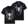 Barcelona X Spiderman Black Football Shirt 26/27 Front and Back View