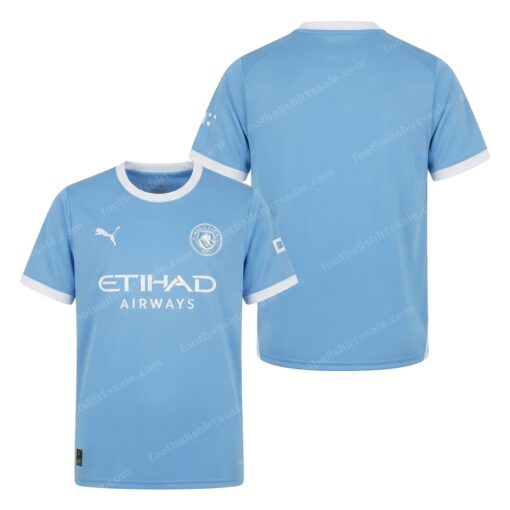 Manchester City Home Football Shirt 26/27 Front and Back View