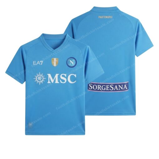 Napoli Home Football Shirt 26/27 Front and Back View