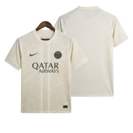 PSG Off White Football Shirt 26/27 Front and Back View