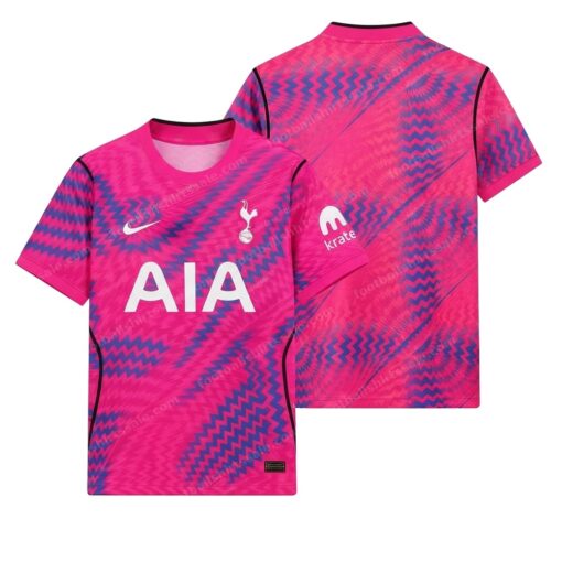 Tottenham Hotspur Goalkeeper Pink Football Shirt 26/27 Front and Back View