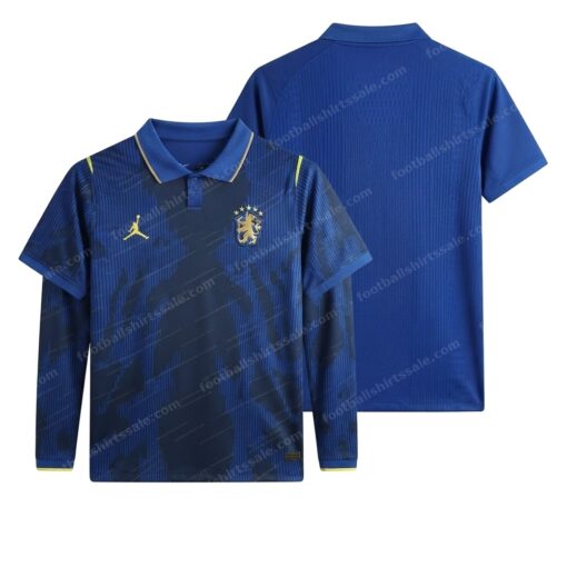 Brazil Away World Cup Long Sleeve Football Shirt 2026 Front and Back View