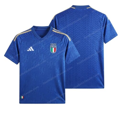 Italy Home World Cup Football Shirt 2026 Front and Back View