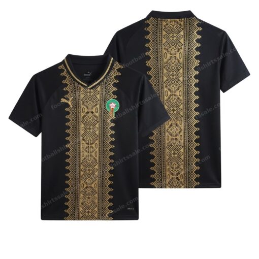Morocco Special Edition Gold Football Shirt 2026 Front and Back View