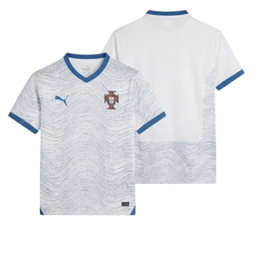 Portugal Special Edition White Blue Football Shirt 2026 Front and Back View