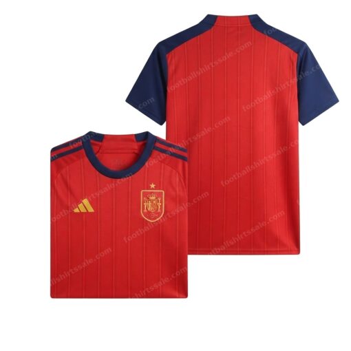 Spain Home World Cup Football Shirt 2026 Front and Back View