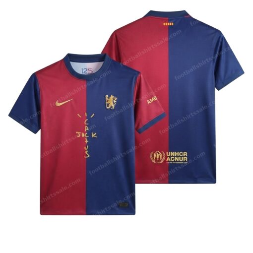 Barcelona X Travis Scott Football Shirt 24/25 Front and Back View