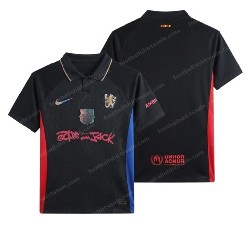 Barcelona X Travis Scott Special Edition Football Shirt 24/25 Front and Back View