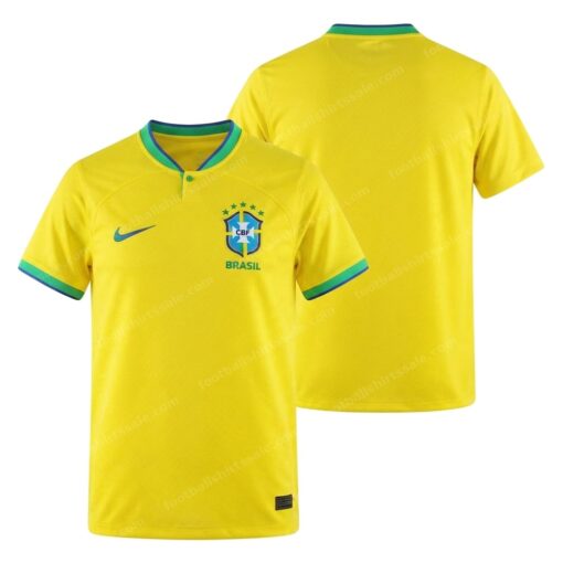 Brazil Home Football Shirt 2025 Front and Back View
