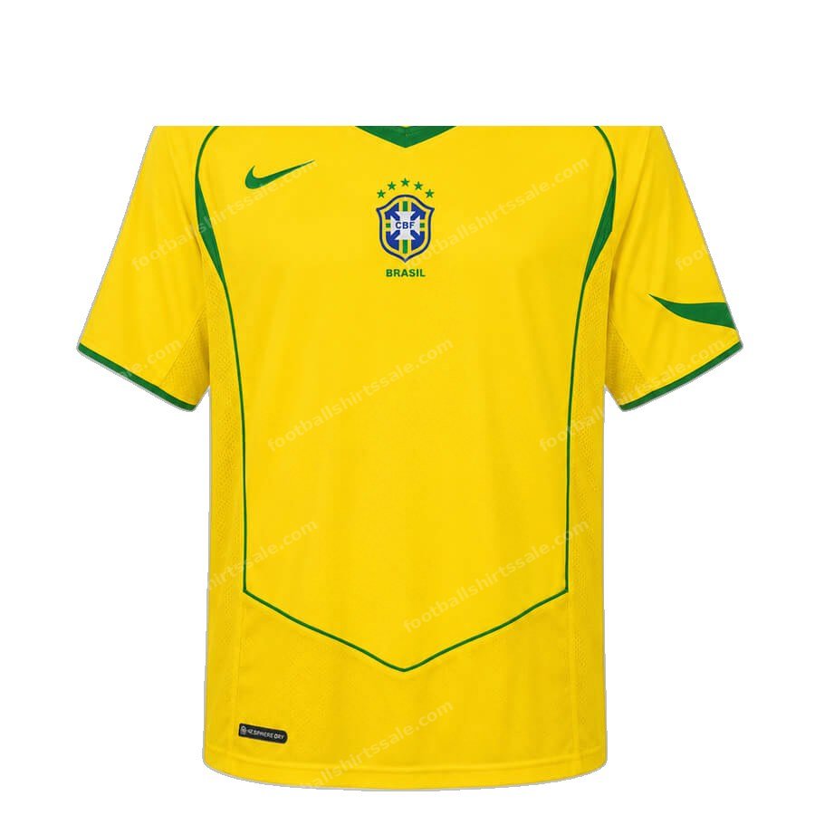 Brazil Retro Home Football Shirt 2004