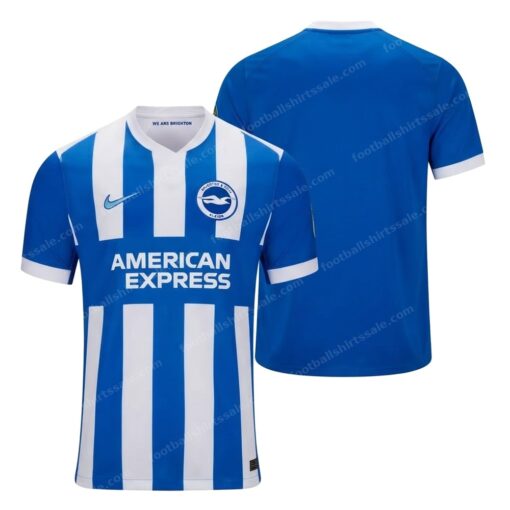 Brighton Home & Hove Albion Football Shirt 25/26 Front and Back View