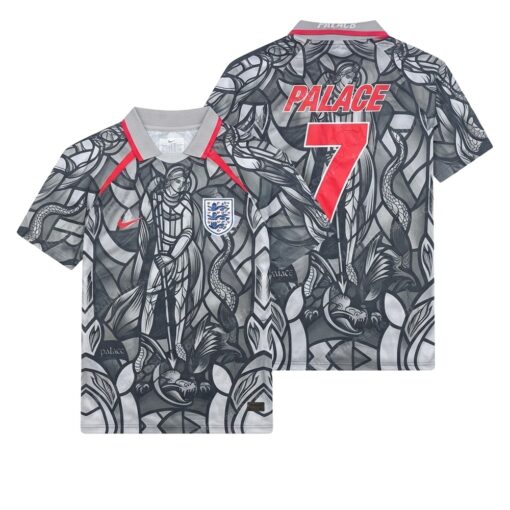 England Co Branded Number 7 Football Shirt 2026 Front and Back View