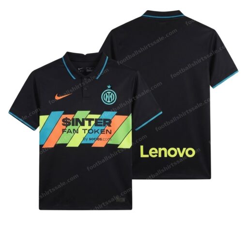 Inter Milan Retro Third Internazionale Milan Football Shirt 21/22 Front and Back View