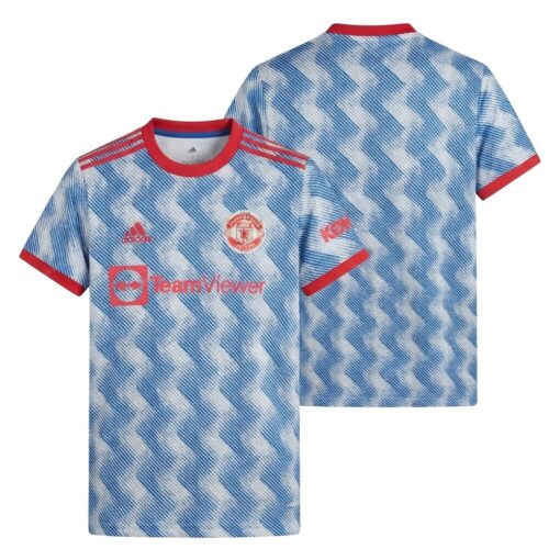 Manchester United Retro Away Football Shirt 21/22 Front and Back View
