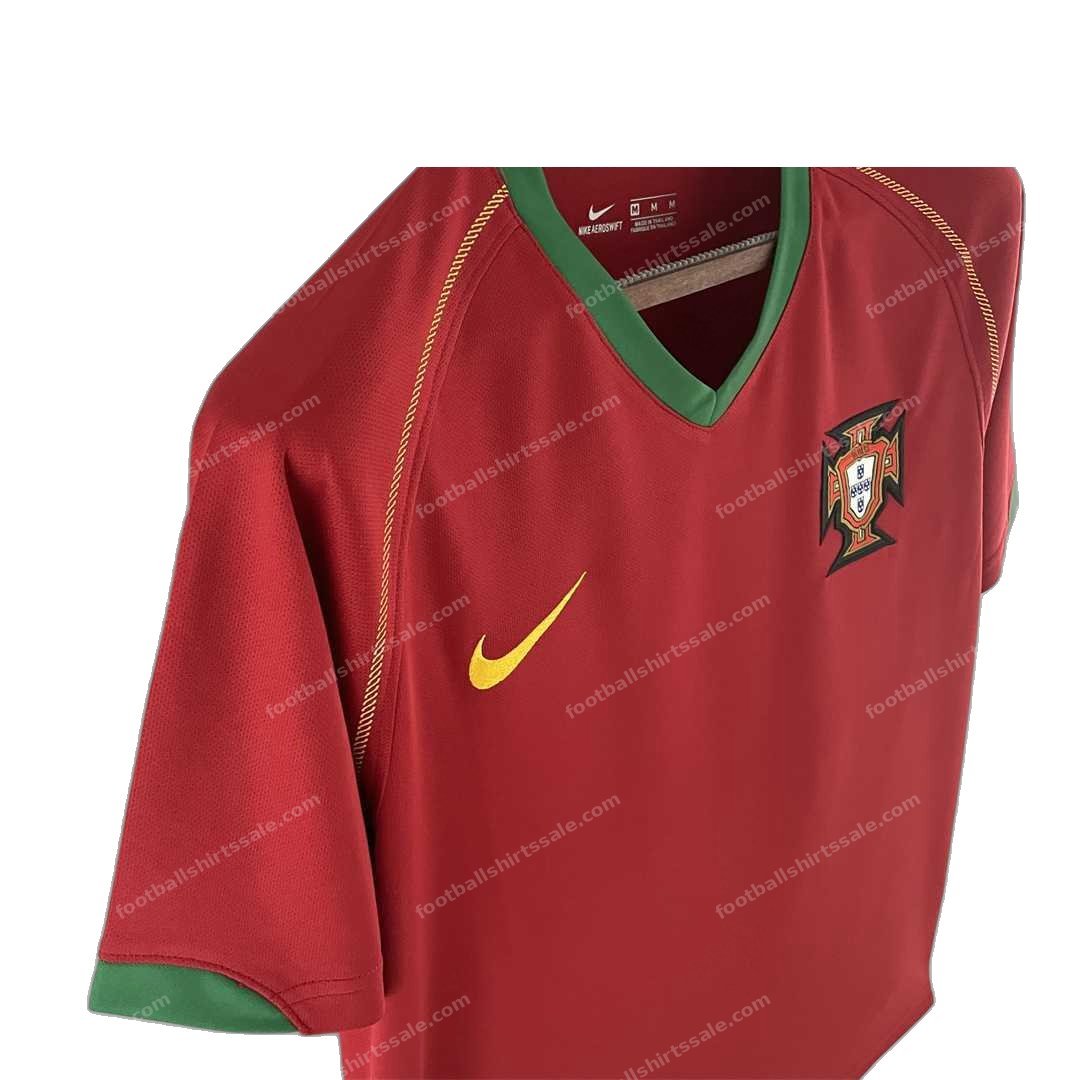 Portugal Retro Home Football Shirt 2006 - Image 5