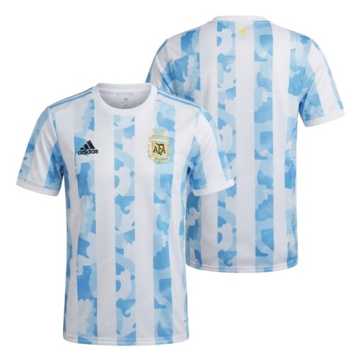 Argentina Retro Home Football Shirt 2020 Front and Back View