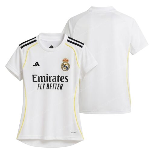 Real Madrid Home Women Football Shirt 25/26 Front and Back View
