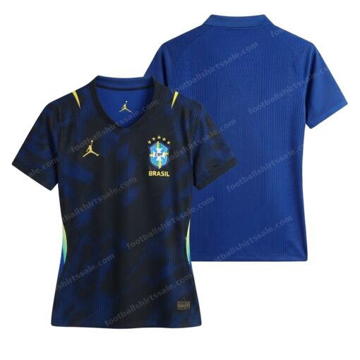 Brazil Away World Cup Women Football Shirt 2026 Front and Back View