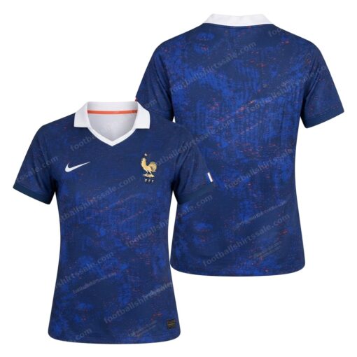 France Home World Cup Women Football Shirt 2026 Front and Back View