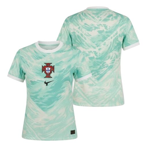 Portugal Away World Cup Women Football Shirt 2026 Front and Back View